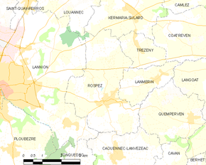 Poziția localității Rospez