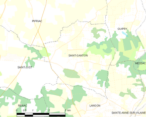 Poziția localității Saint-Ganton