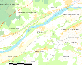 Mapa obce Bréhémont