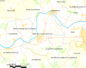 Poziția localității Sainte-Livrade-sur-Lot