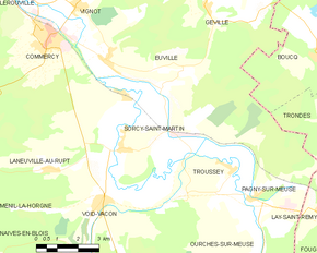 Poziția localității Sorcy-Saint-Martin