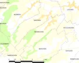 Mapa obce Herbinghen