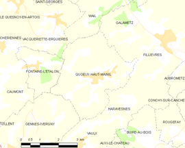 Mapa obce Quoeux-Haut-Maînil