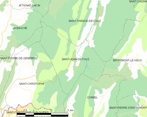 Poziția localității Saint-Jean-de-Couz