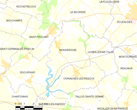 Mapa obce Monsireigne