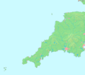 Demis map of Cornwall