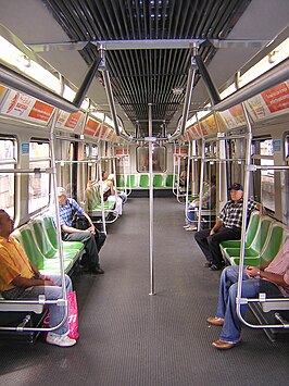 Interieur van een metrotrein