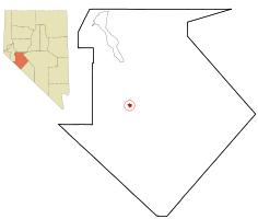 Location in Mineral County and the state of Nevada