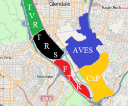 Northeast Los Angeles gangland boundaries.png