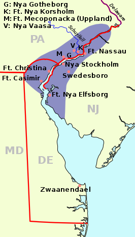 Nieuw-Zweden in 1650