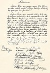 The original hand-written Act of Independence of Lithuania