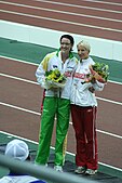 Anna Jesień (rechts), 2005 WM-Dritte, schied aus als Vierte in 54,82 s