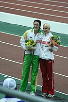 Die WM-Vierte von 2005 Anna Jesień (rechts) belegte Rang sechs