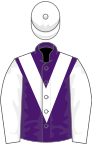 Purple, White chevron, sleeves and cap