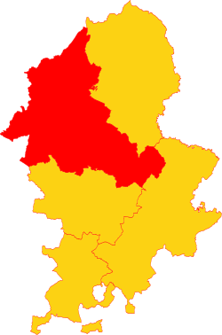 Pirehill Hundred (red) shown in Staffordshire