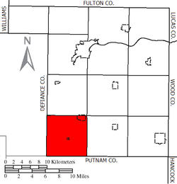 Location of Pleasant Township in Henry County