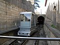 Ausweiche im flachen Bereich vor dem Tunnelmund