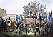 Napoléon Bonaparte, First Consul of the French Republic, awarded some of the first Légions d'honneur' on August 16, 1804 at the camp of Boulogne.