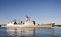 ROKS Dae Jo-yeong arriving in Pearl Harbor for the National Memorial Cemetery of the Pacific on 22 November 2013.