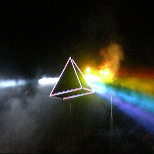 refracción de luz en un prisma
