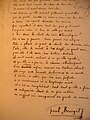 Manuscrit autographe avec une écriture de jeunesse ; texte en vers. Signature en fin de poème.