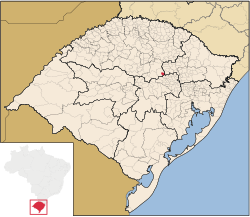 Localização de São José do Herval no Rio Grande do Sul