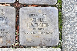 Stolperstein für Mathilde Löwenstein