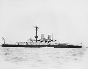 The Battleship Howe of 1885- Predecessor To the 35,000 Ton Howe of Today. A12098.jpg