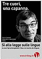 La campagna da la Lia Rumantscha e da la Pro Grigioni Italiano (qua: Flurin Caviezel)