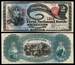 $2 Series 1875 First National Bank Emporia, Kansas