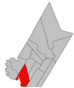 Location within York County, New Brunswick.