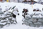 Russian soldiers during winter exercise