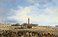 Érection de l'obélisque de Louqsor sur la place de la Concorde, le 25 octobre 1836, par François Dubois (1790-1871).