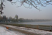 Надставна церква зимою. Вид з парку ім. Т. Шевченка