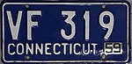 Номерной знак Коннектикута 1959 года.JPG