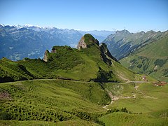 Acercándose a la cumbre cerca de Ober Stafel