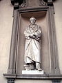 Statue de F. Barzaghi, sur la loggia de l'Académie Brera, Milan.