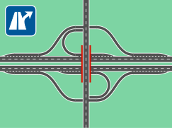 höhenfrei ausfahren (Ausfahrrampen ohne Linksabbieger)