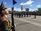 A member of the guard providing security during the 2015 Minsk Victory Day Parade.