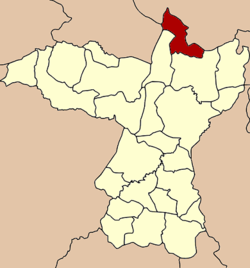 District location in Khon Kaen province