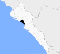 Location o the municipality in Sinaloa