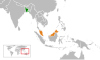 Location map for Bangladesh and Malaysia.