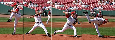 Baseball pitching motion