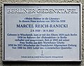 Pamětní deska v Berlíně (Güntzelstraße 53, Berlin-Wilmersdorf)