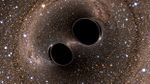Black hole collision and merger releasing gravitational waves.jpg