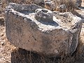 Broken olive press near Aviezer (Khirbet Malkat-ha)