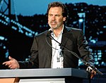 Dennis Miller, with no prior radio broadcasting experience, hosted a national conservative talk show from 2007 to 2015. Dennis Miller.jpg