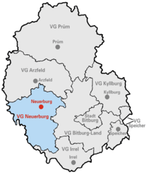 Comunità amministrativa di Neuerburg – Mappa