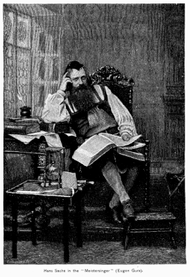 В роли Ганса Сакса в опере Нюрнбергские мейстерзингеры в 1882 году