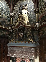 Gothic Revival - Chimney-piece in the Chaucer Room of the Cardiff Castle, Cardiff, the UK, by William Burges, c.1877-1890[46]